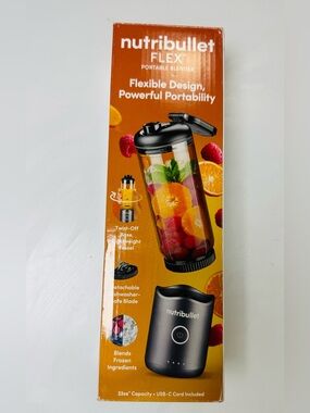 Nutribullet Flex Portable Blender – 22 oz – USB-C Rechargeable – Black